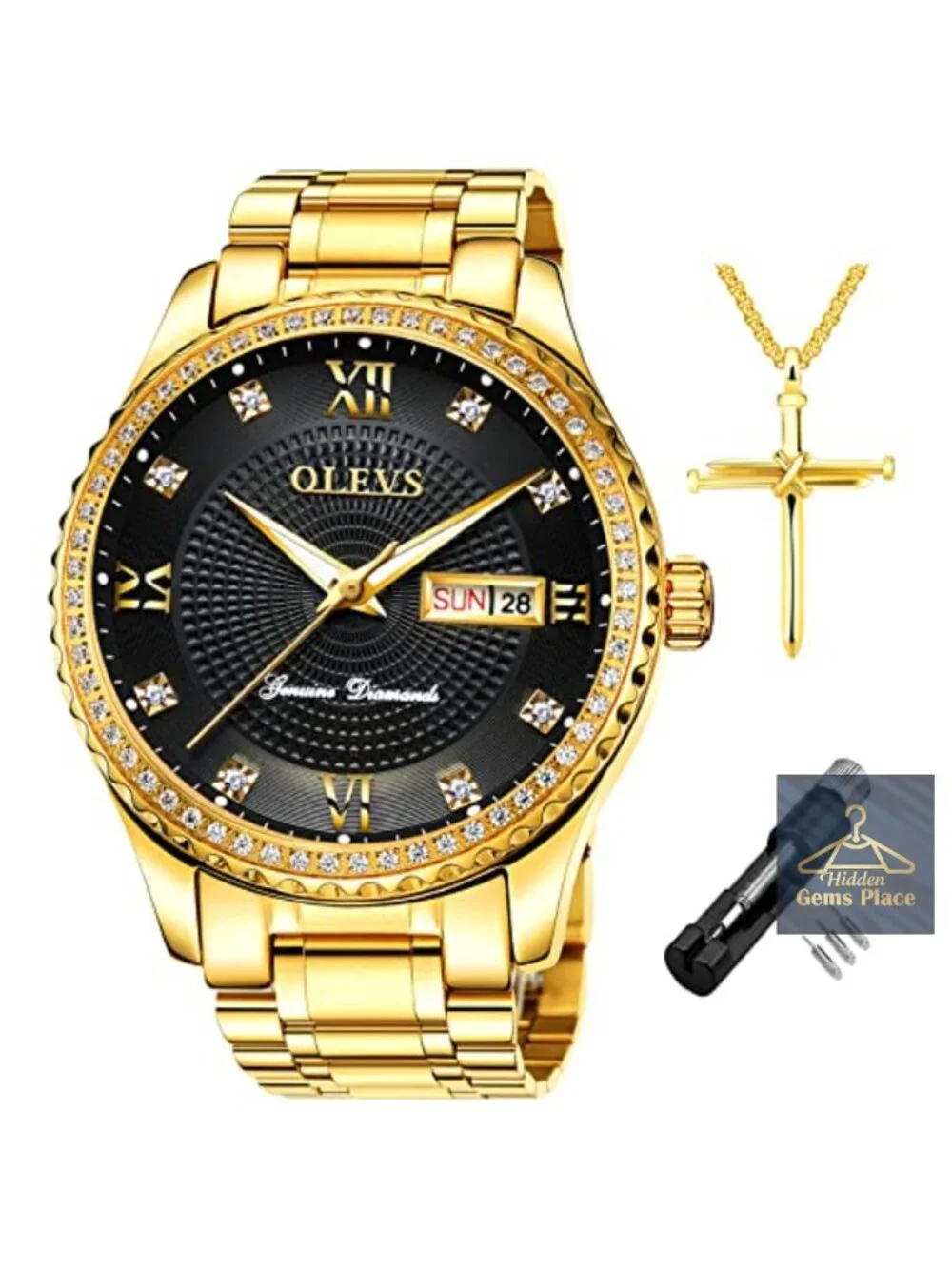 Men's Minimalist Ultra Thin Analog Wrist Watch with Stainless Steel Strap, Date